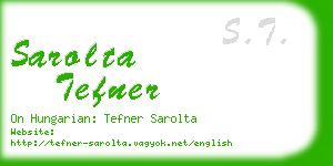 sarolta tefner business card